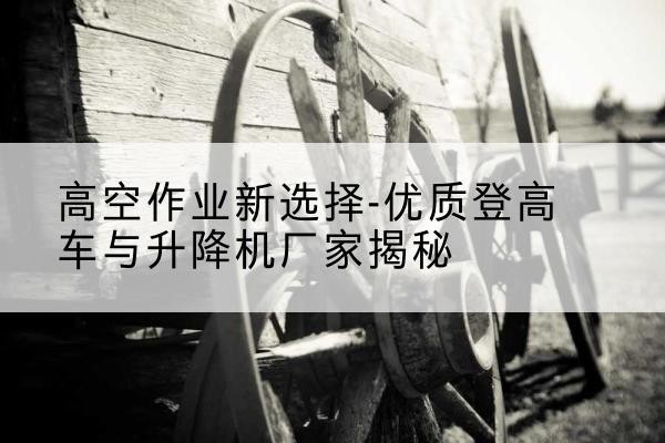 贵港登高车厂家-高空作业新选择-优质登高车与升降机厂家揭秘
