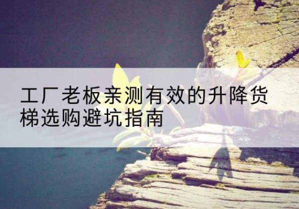贵港升降货梯怎么选-工厂老板亲测有效的升降货梯选购避坑指南